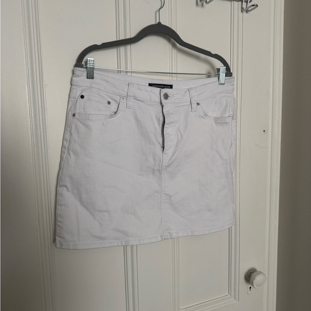 Calvin Klein Jeans White Mini Skirt